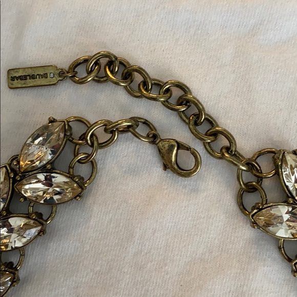 BaubleBar Antique Crystal Necklace Double Stone - Picture 3 of 3